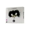 Kajdanki metalowe Metallic Feather z czarnym futrem